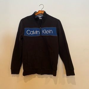Women's Calvin Klein Full Zip Fleece Lined Sweatshirt Medium
